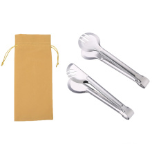 Classic Stainless Steel Food Tongs BBQ Bread Food Serving Kitchen Utensil Tongs for Cooking Desserts